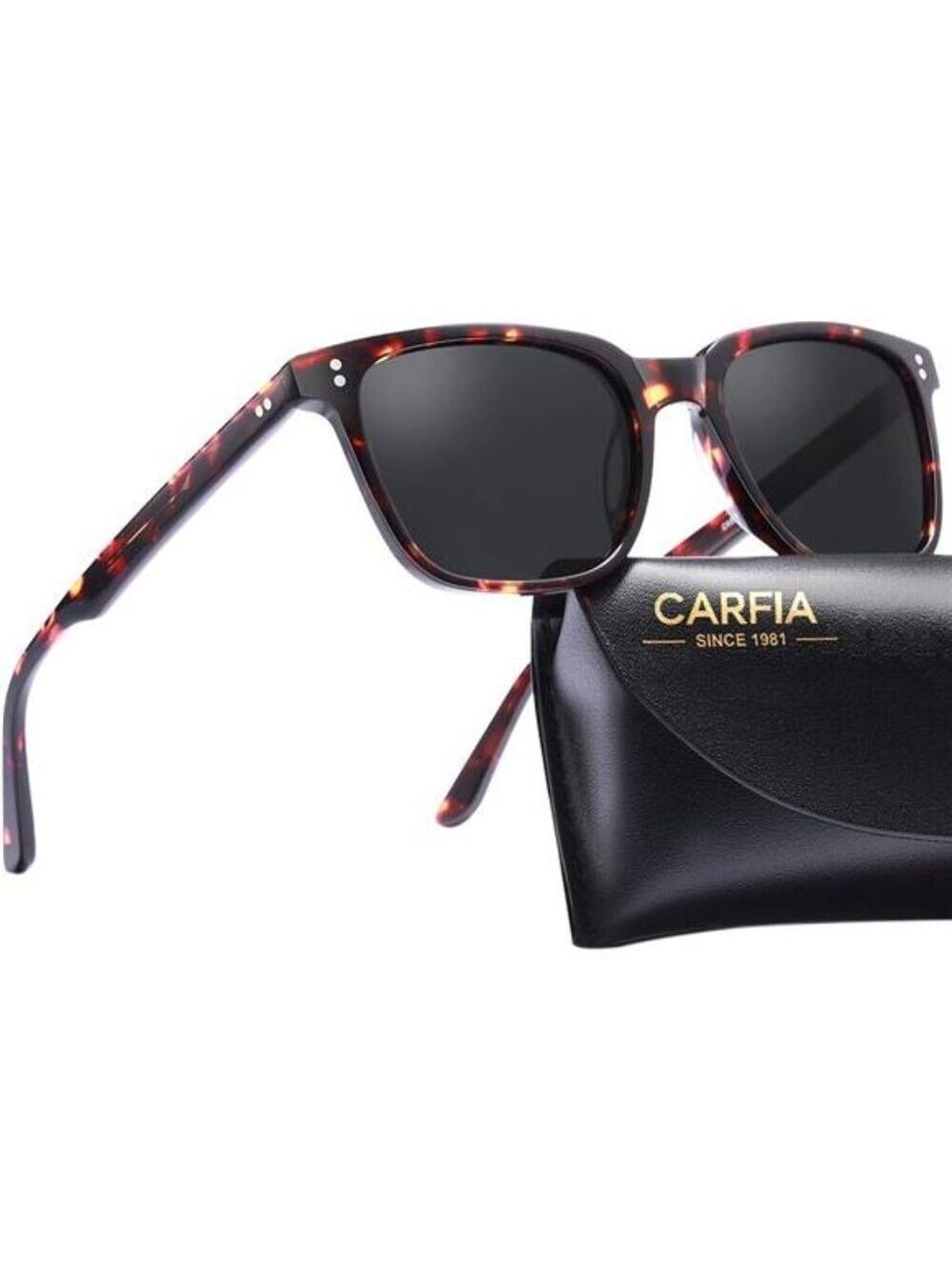 Mens Polarized Sunglasses UV400 Protection Driving Fishing Square Acetate Shades